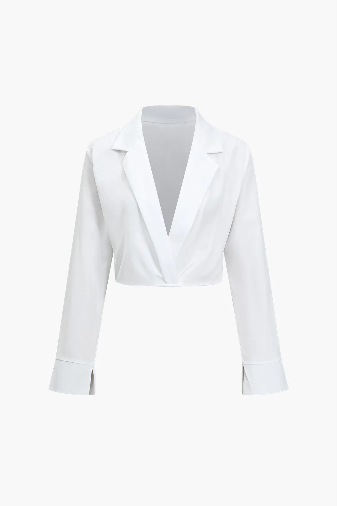Solid hakket lapel blazer og asymmetrisk nederdel sæt sold by Micas product image thumbnail 2