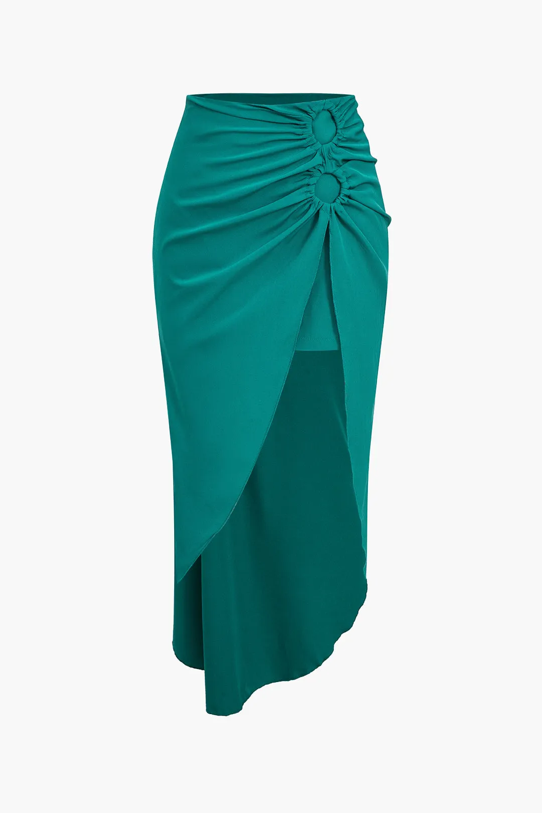 Solid hakket lapel blazer og asymmetrisk nederdel sæt sold by Micas product image thumbnail 3