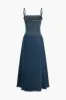 Ombre Print Denim Washed Flosset Slip Maxikjole sold by Micas