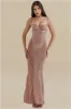 Contrast Mesh Slip Bustier Maxi Dress sold by Micas