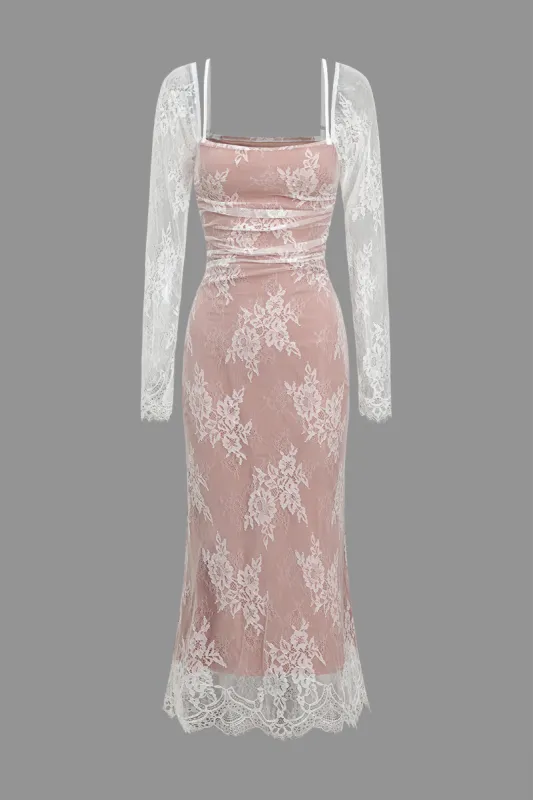 Lace Long Sleeve Maxi Dress sold by Micas
