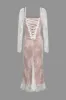 Lace Long Sleeve Maxi Dress sold by Micas