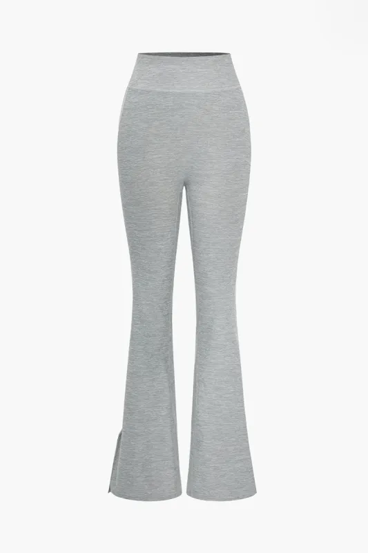 Basic Solid Sports Flared Trousers sold by Micas