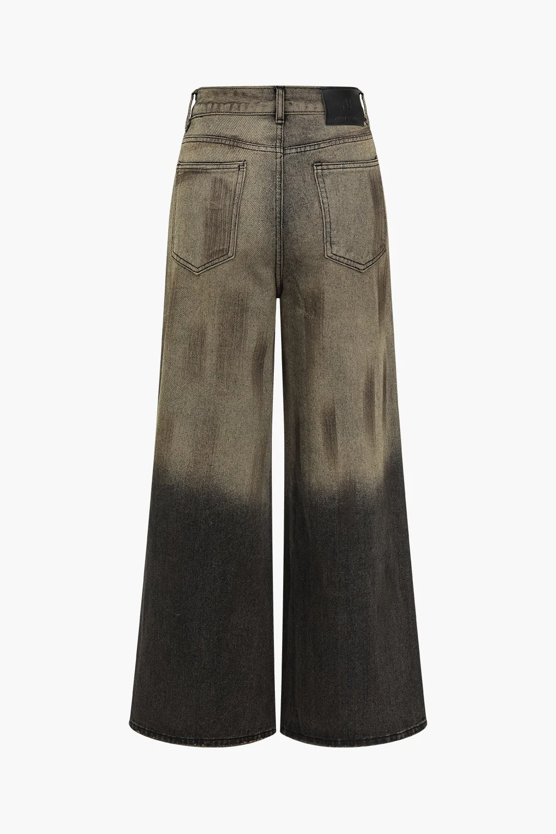 Tie farvestof rippede brede ben jeans sold by Micas product image thumbnail 2