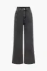 Lynlås side brede ben jeans sold by Micas
