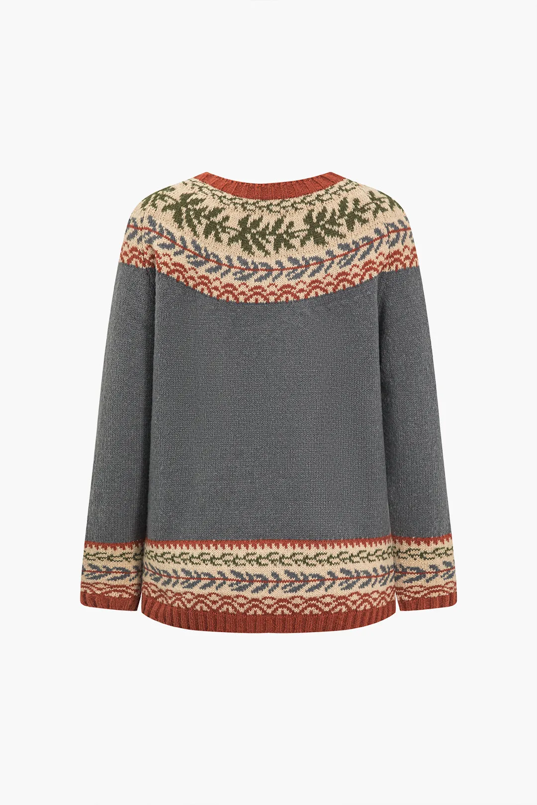 Contrast Sweater Long-Sleeve Top sold by Micas product image thumbnail 2