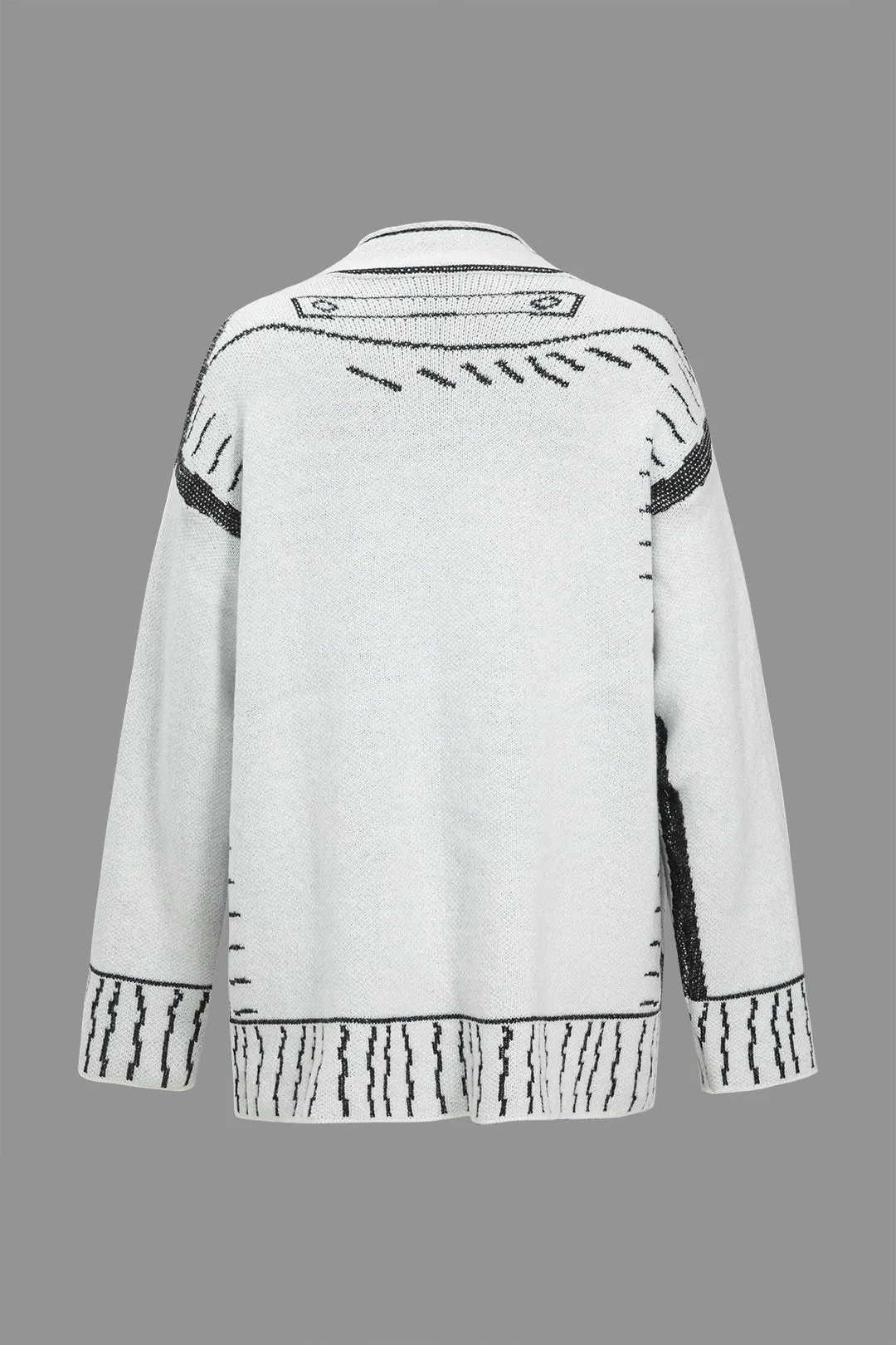 Line Pattern Sweater Cardigan sold by Micas product image thumbnail 2