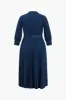 Plus Size Solid Button Belted Maxi Dress sold by Micas