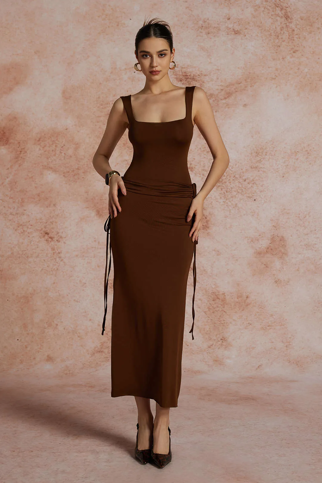 Solid Tank Bodysuit og DrawString nederdel sæt sold by Micas