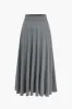 Basic Solid Top And Flared Skirt Set sold by Micas