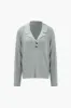 Solid Knit Button Cardigan sold by Micas