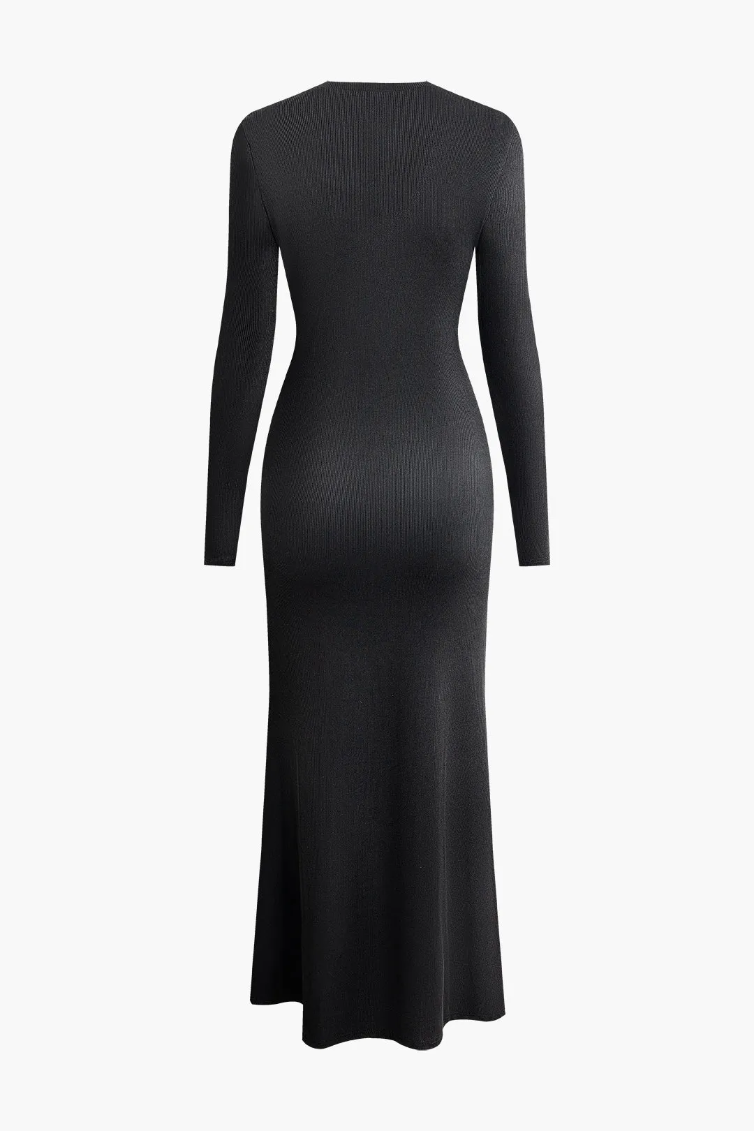 Solid Cut Out Long Sleeve Maxi Dress sold by Micas product image thumbnail 2