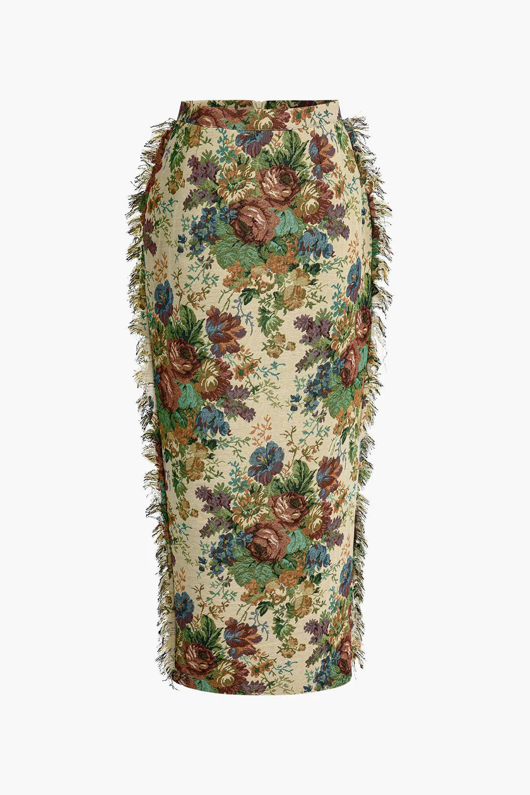 Blomster nederdel med lynlås sold by Micas