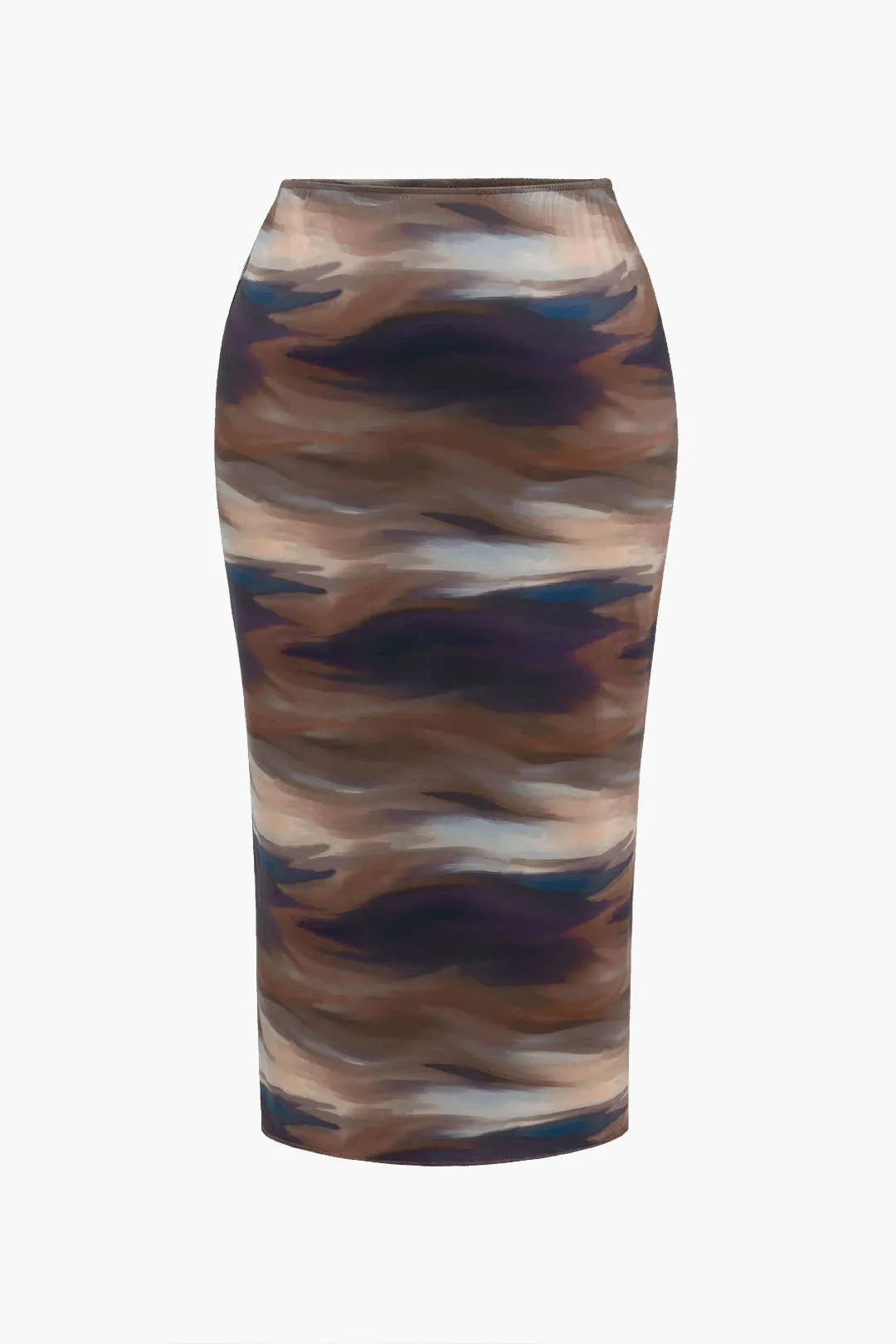 Plus Size Abstract Print Skirt sold by Micas