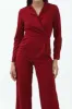 Basic Solid Blazer Jumpsuit sold by Micas