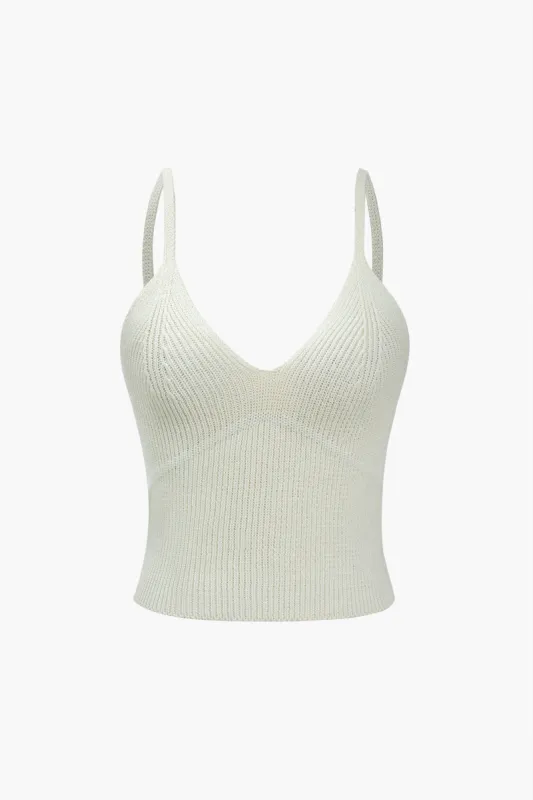 Grundlæggende solid strik cami top sold by Micas