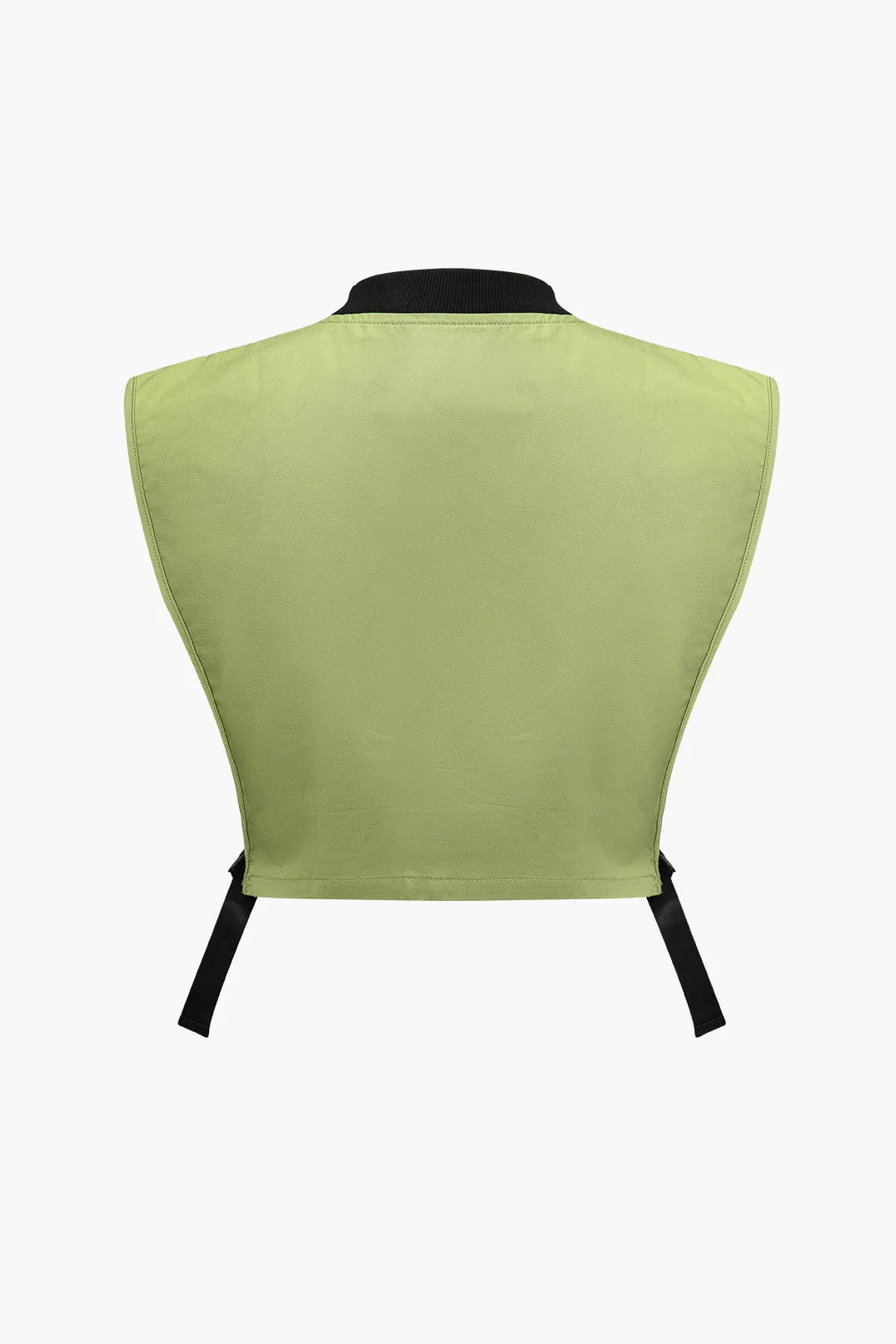 Plus Size Solid Pocket Lynlås Vest sold by Micas product image thumbnail 2