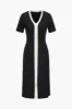 Contrast Slit Maxi Dress sold by Micas