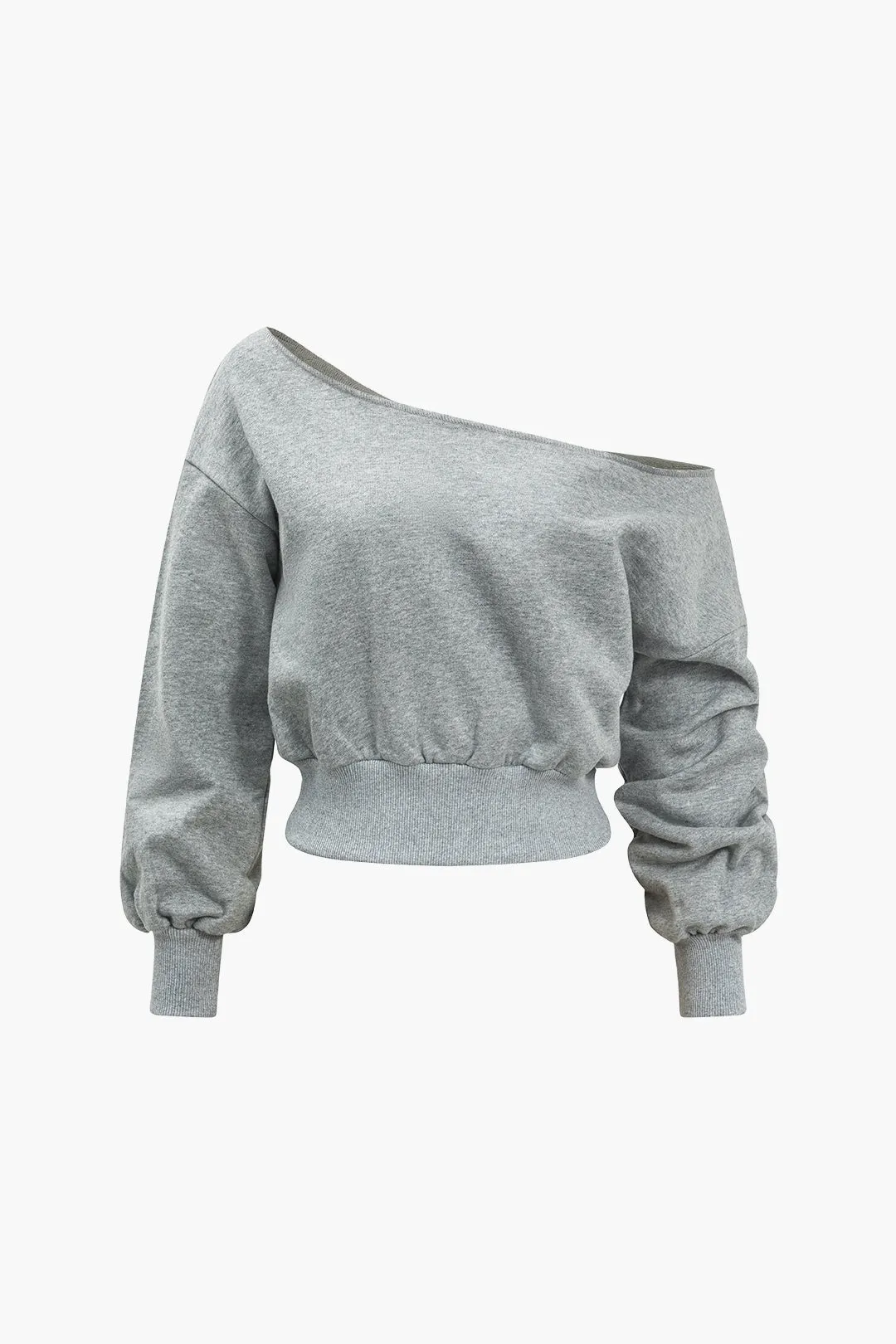 Solid asymmetrisk rynket sweatshirt sold by Micas