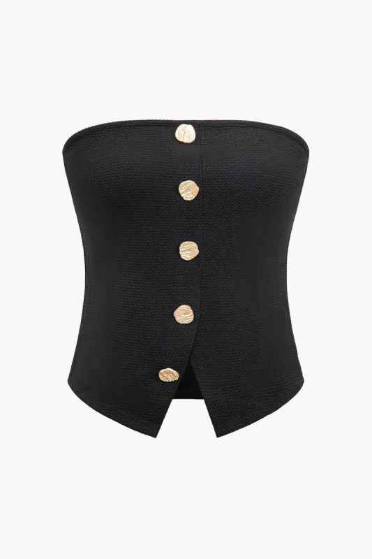 Solid knap off-skulder rør top sold by Micas