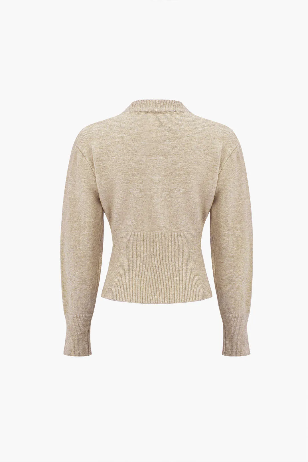 Solid lynlås sweater langærmet top sold by Micas product image thumbnail 2