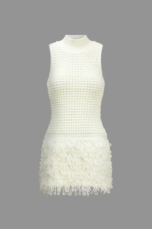 Fringe Cut Out Sweater Dress sold by Micas