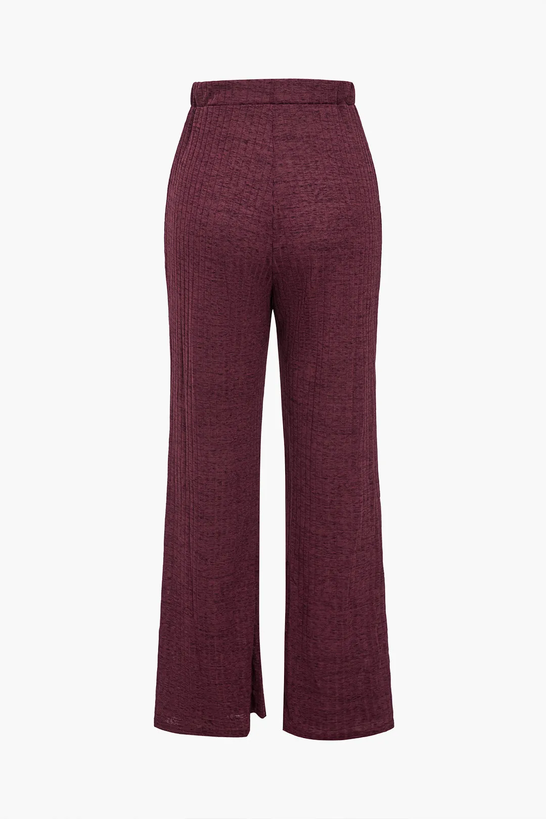 Grundlæggende solid ribbed strik tank top og bukser og lange ærmer cardigan sæt sold by Micas product image thumbnail 5