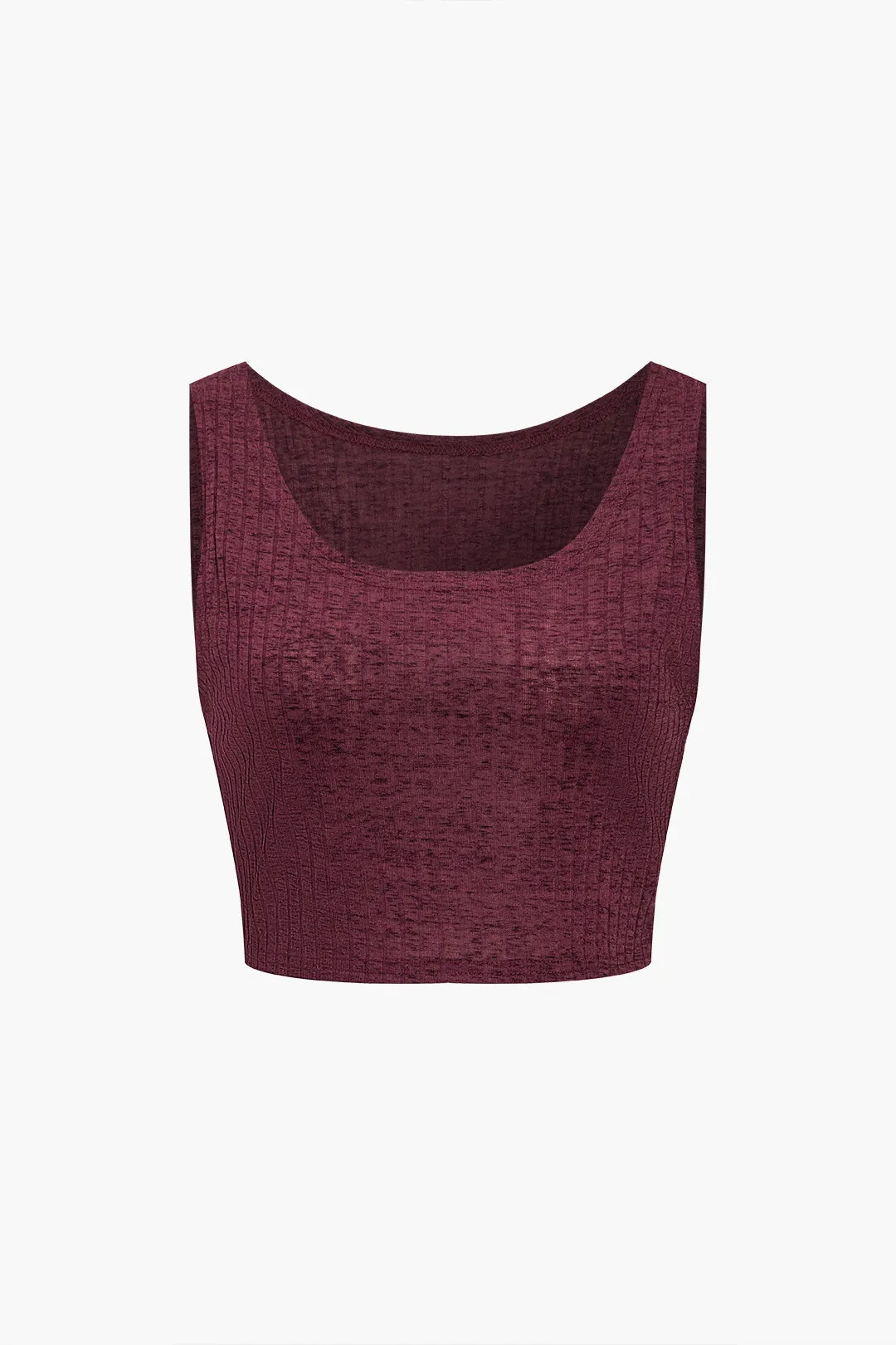 Grundlæggende solid ribbed strik tank top og bukser og lange ærmer cardigan sæt sold by Micas product image thumbnail 2