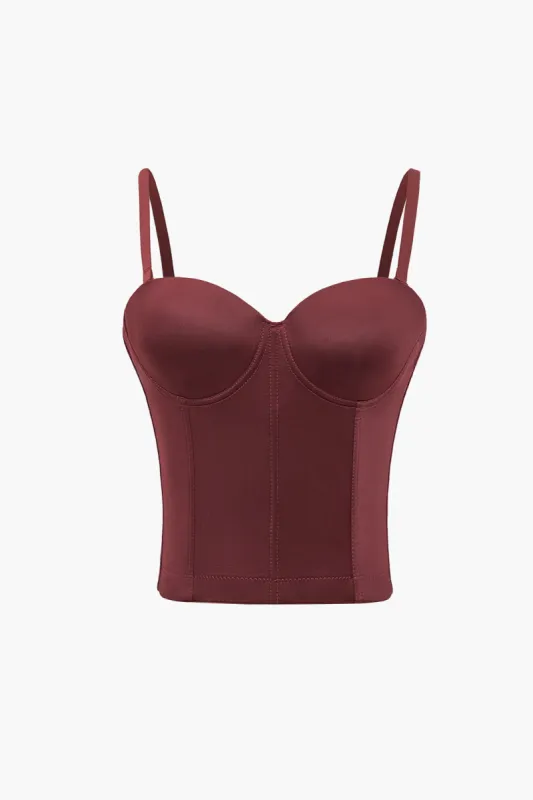 Basic Solid Bustier Cami Top sold by Micas