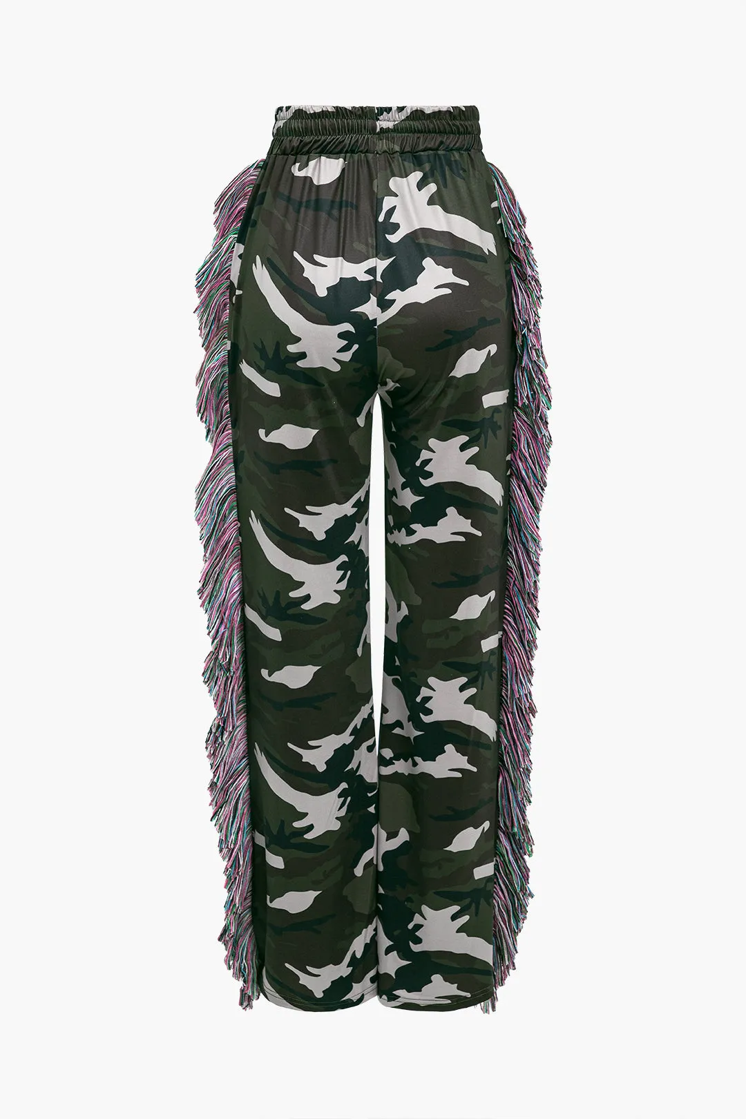 Camo Print Frynse Pocket Top Og Bukse Sæt sold by Micas product image thumbnail 5