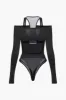 Solid, gennemskåret, gennemskåret bodysuit sold by Micas
