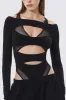 Solid, gennemskåret, gennemskåret bodysuit sold by Micas