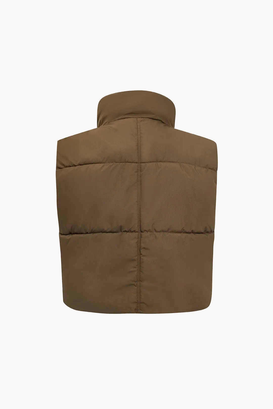 Plus Size Solid Button Padded Puffer sold by Micas product image thumbnail 3