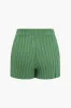 Basic solide teksturerede sweatershorts sold by Micas
