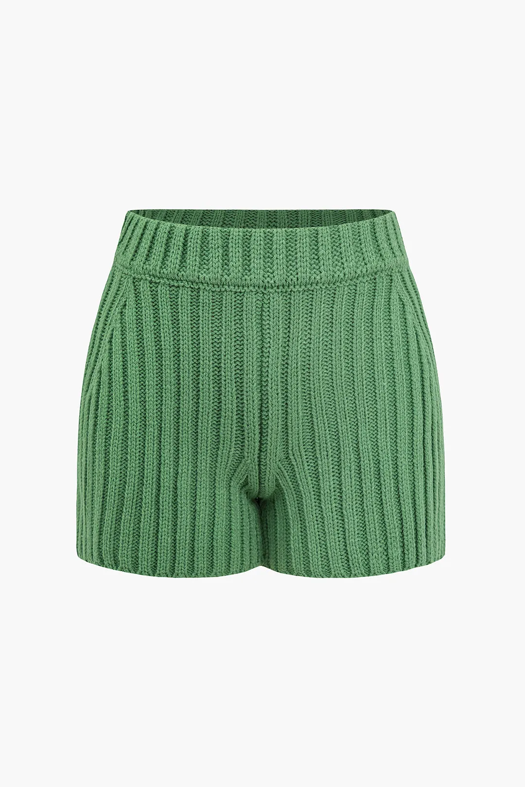 Basic solide teksturerede sweatershorts sold by Micas