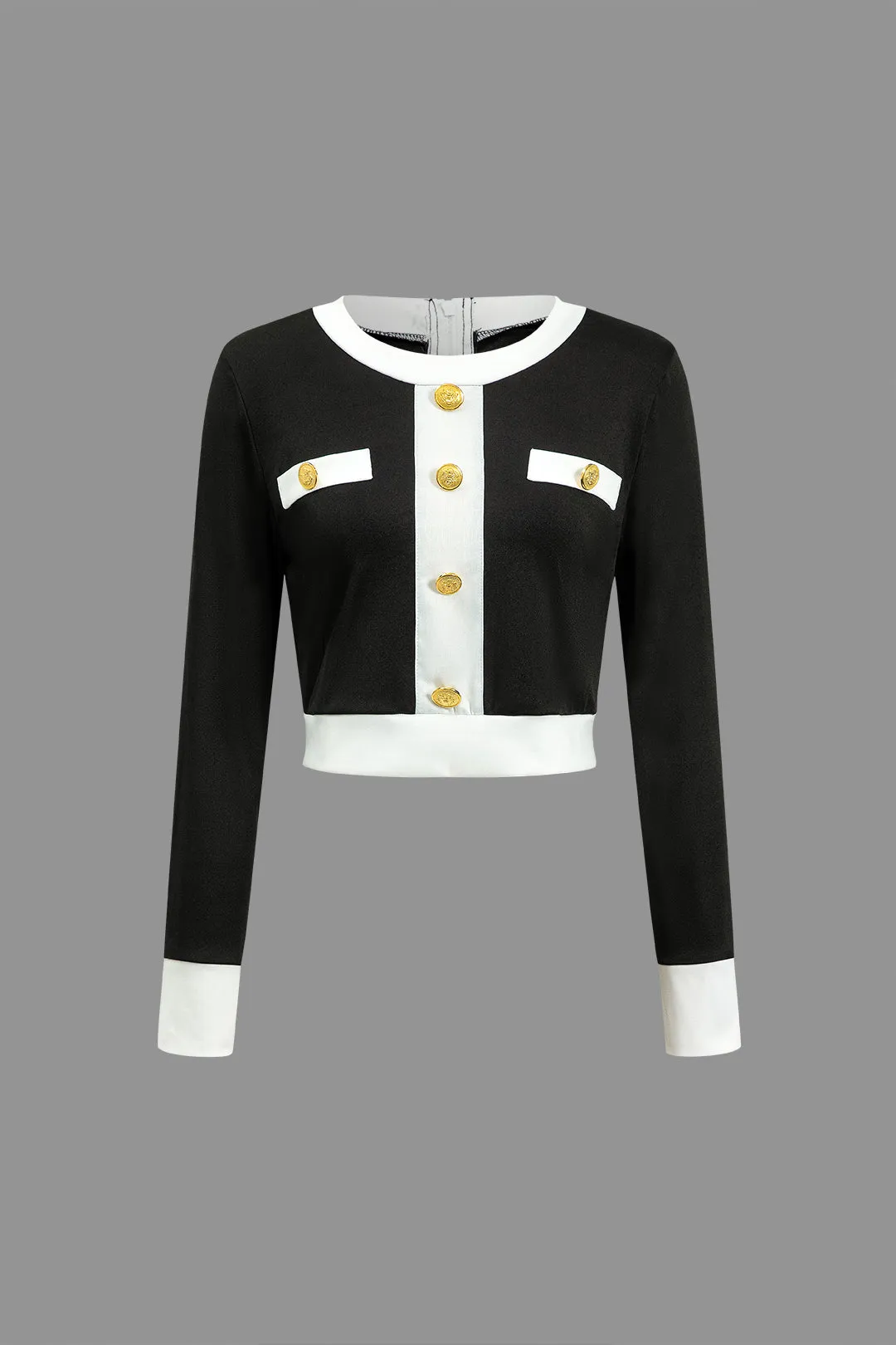 Farveblok knap lommenederdel sæt sold by Micas product image thumbnail 2