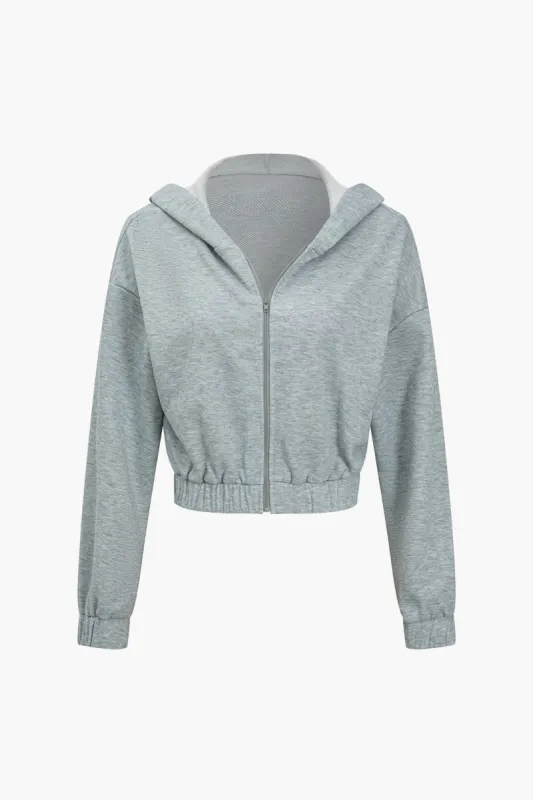 Solid Zipper Hoodie sold by Micas