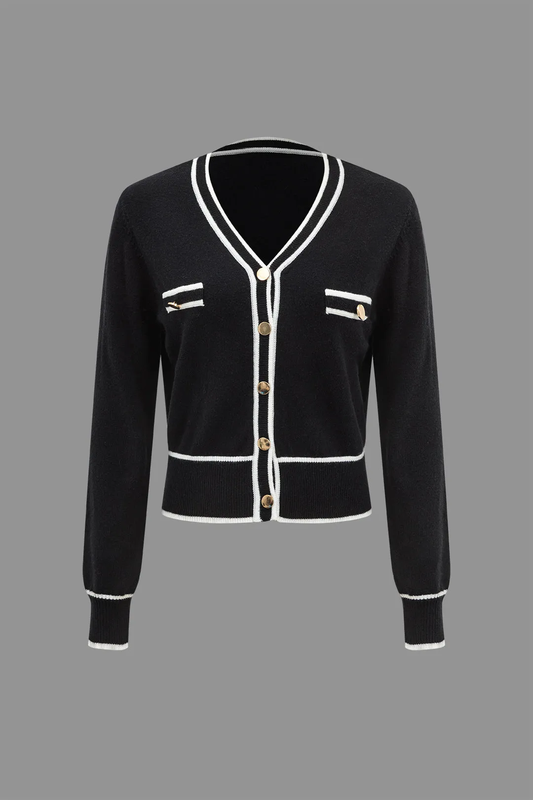 Solid sweater med knap og langærmet top sold by Micas