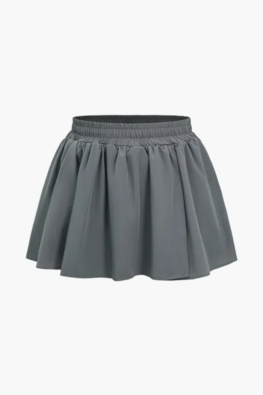 Solid Drawstring Elastic Waist Skorts sold by Micas