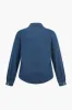 Plus størrelse lomme knap farveblok denim shirt sold by Micas