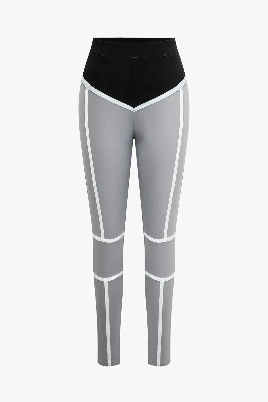 Colorblock Zip-Up Crop-jakke med hætte og leggings med høj talje sold by Micas product image thumbnail 3