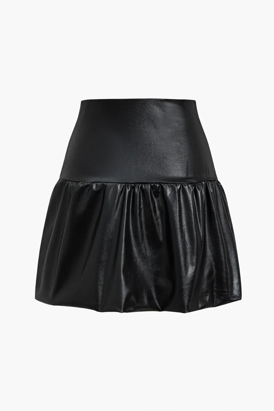 Pu læder ruched a-line nederdel sold by Micas product image thumbnail 2