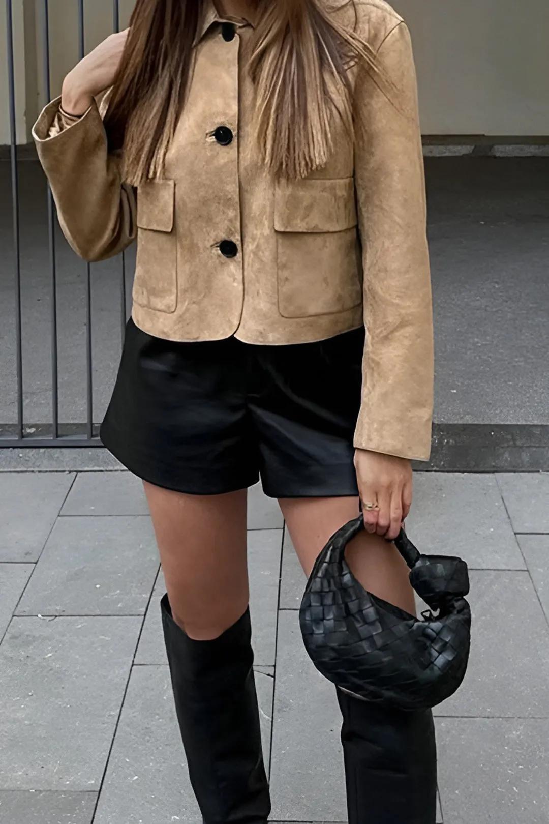 Lommejakke med imiteret læderkrave sold by Micas product image thumbnail 5