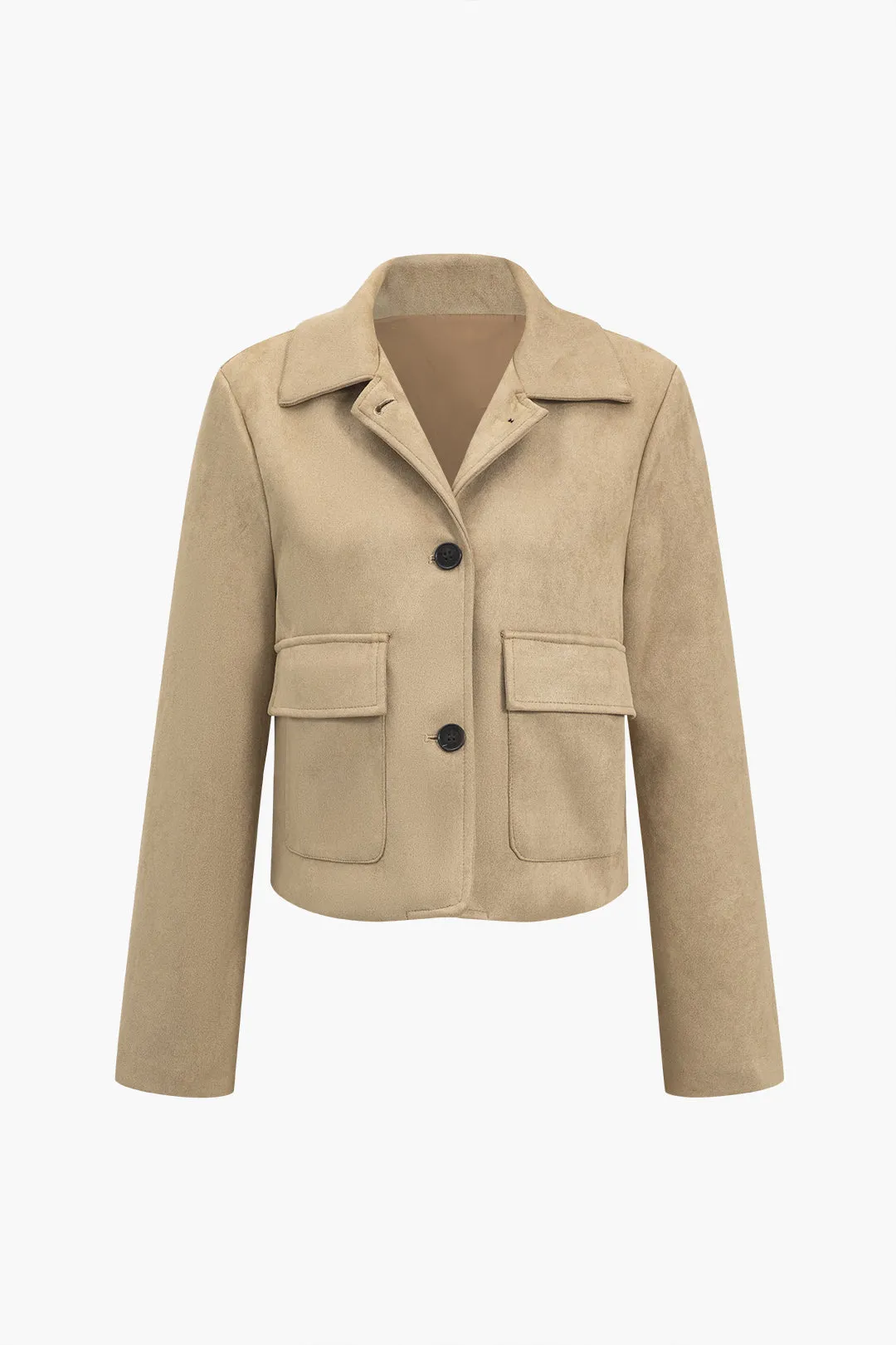 Lommejakke med imiteret læderkrave sold by Micas product image thumbnail 2