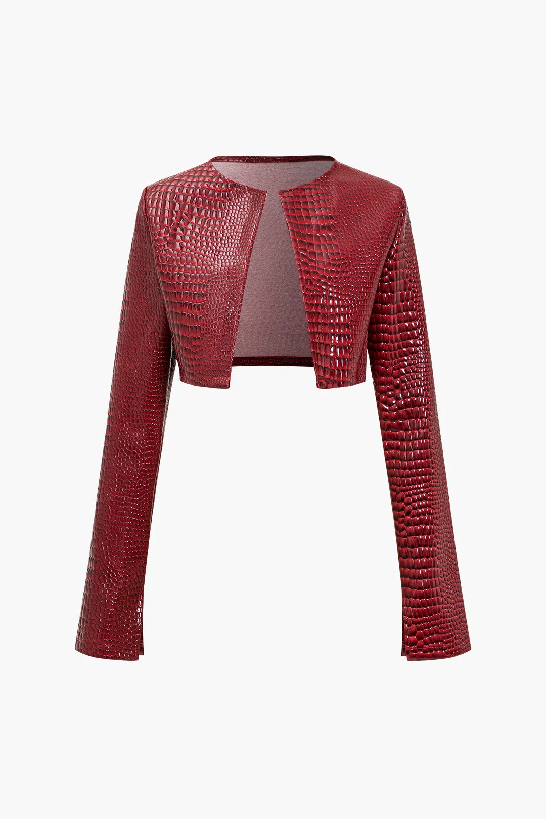 Basic Solid Crop jakke sold by Micas