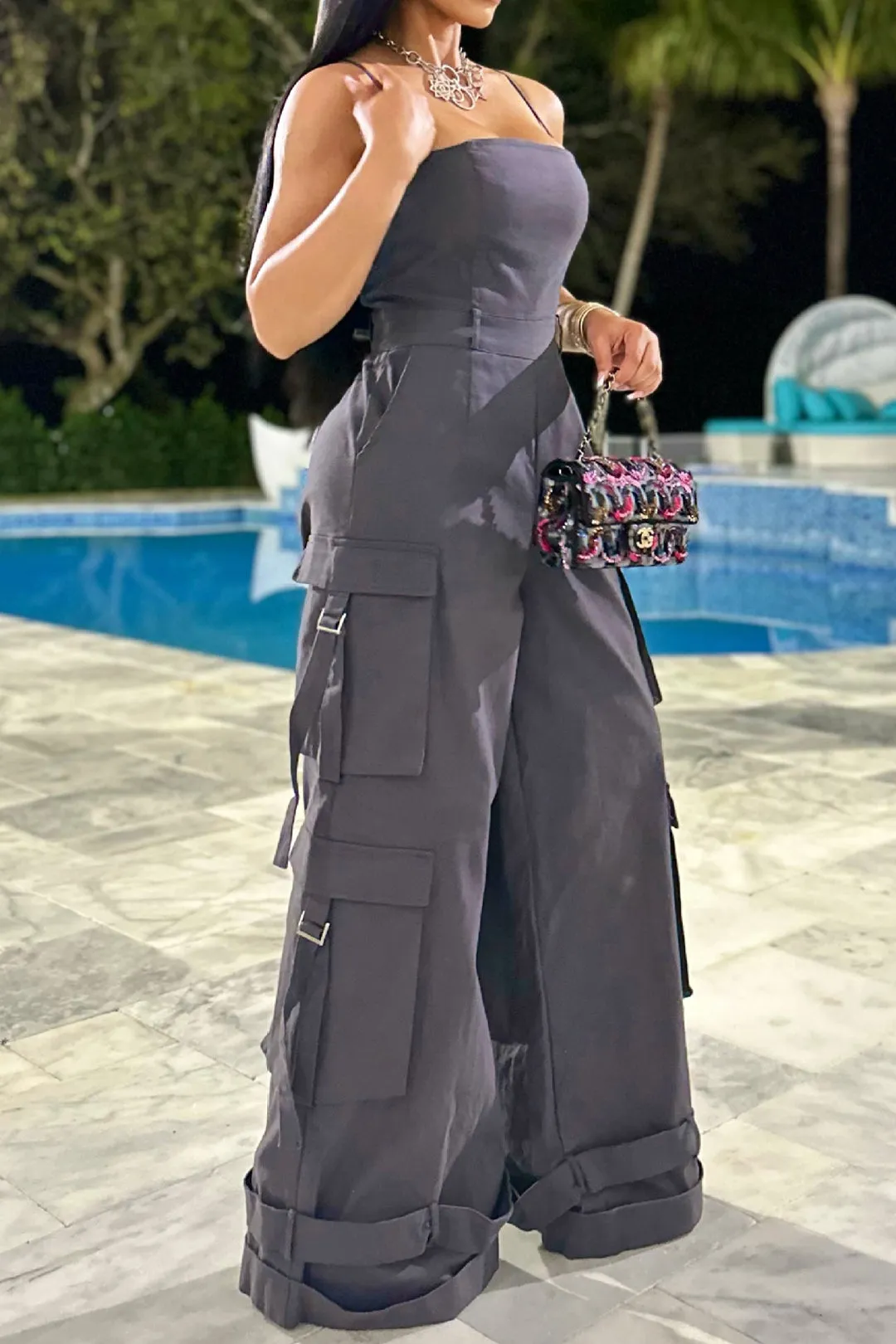 Solid Pocket Slip Jumpsuit sold by Micas product image thumbnail 4