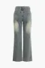 Denim Washed Pocket Zipper Jeans sold by Micas