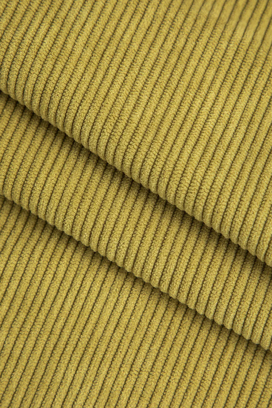 Basic Solid Corduroy High-Waisted Trousers sold by Micas product image thumbnail 3