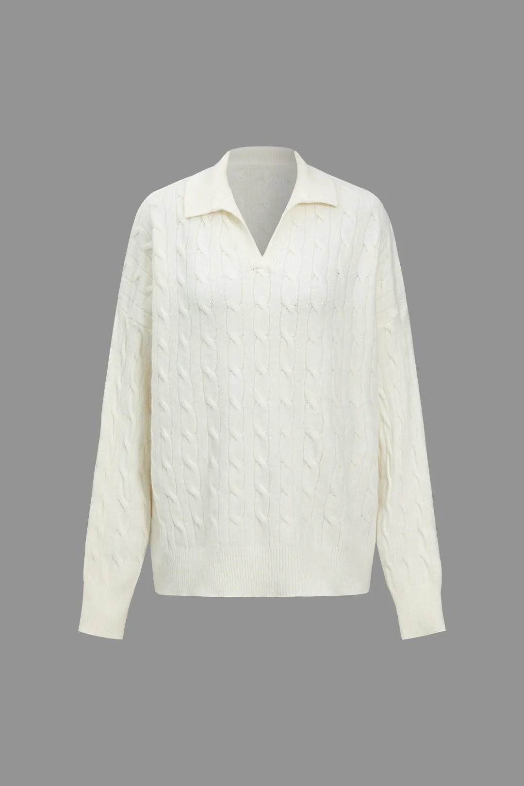 Grundlæggende solid sweater krave strik top og shorts sæt sold by Micas product image thumbnail 2