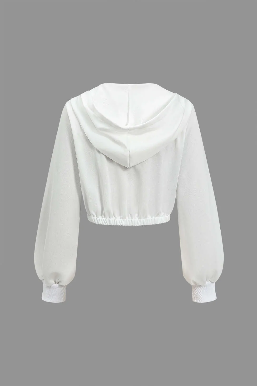 Color Block Denim Patchwork Hætte lynlåsjakke og bukser sæt sold by Micas product image thumbnail 5